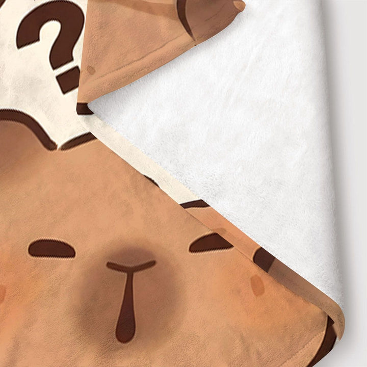 Cute Cartoon Capybara-Themed Throw Blanket