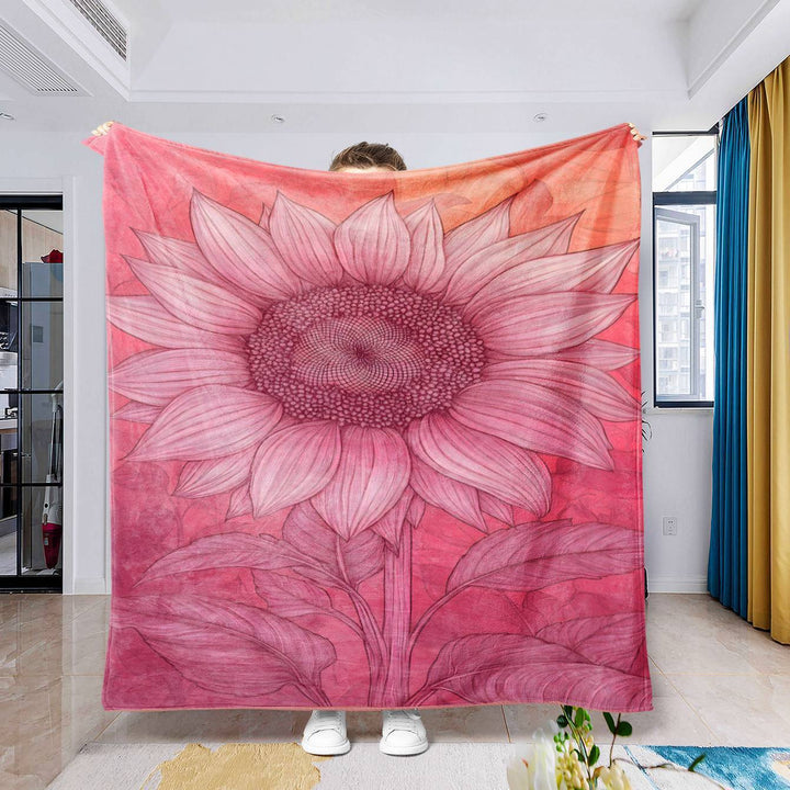 Artistic Floral Design Throw Blanket