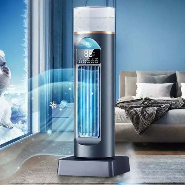 Unisex One Size compact vertical personal vaporizer air cooler with digital display removable water tank adjustable slats USB powered Bowlift