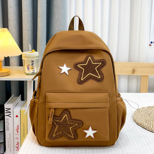 Casual Star Patterned Backpack