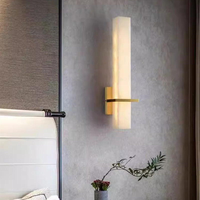 Modern Vertical Wall Sconce with Frosted Illumination