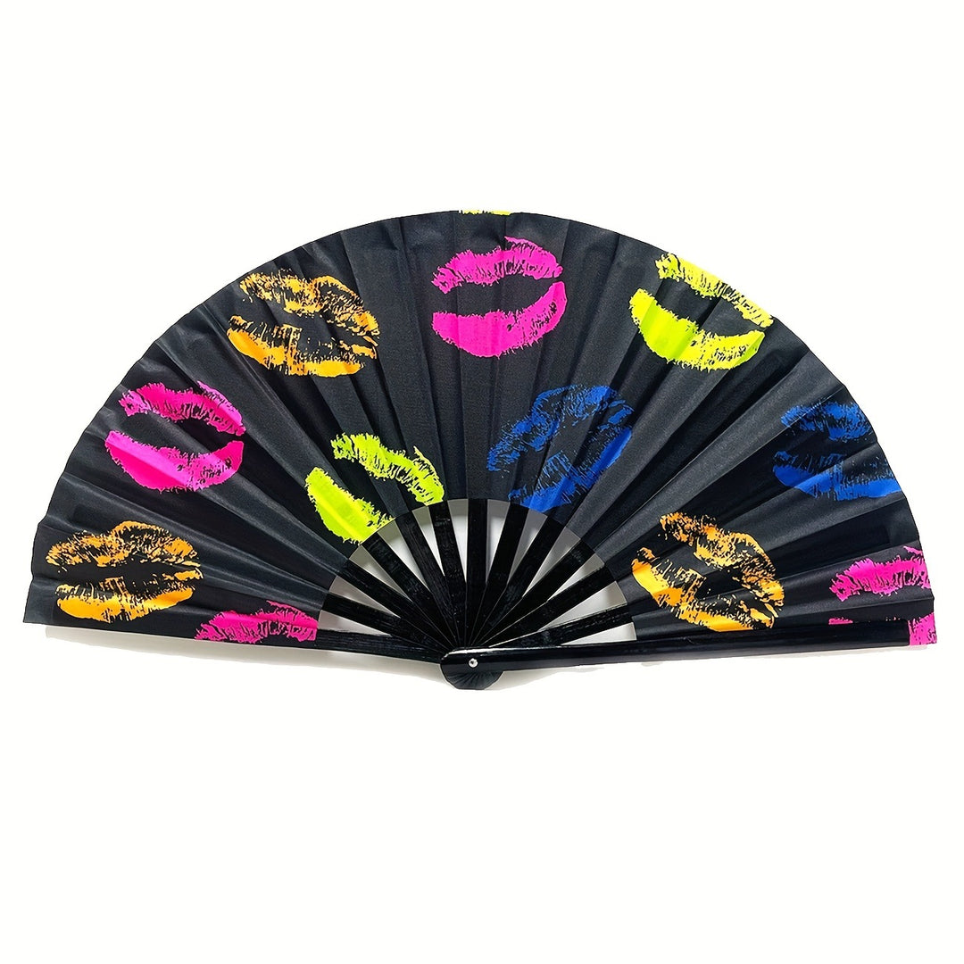 Ladies fan with colorful designs Bowlift
