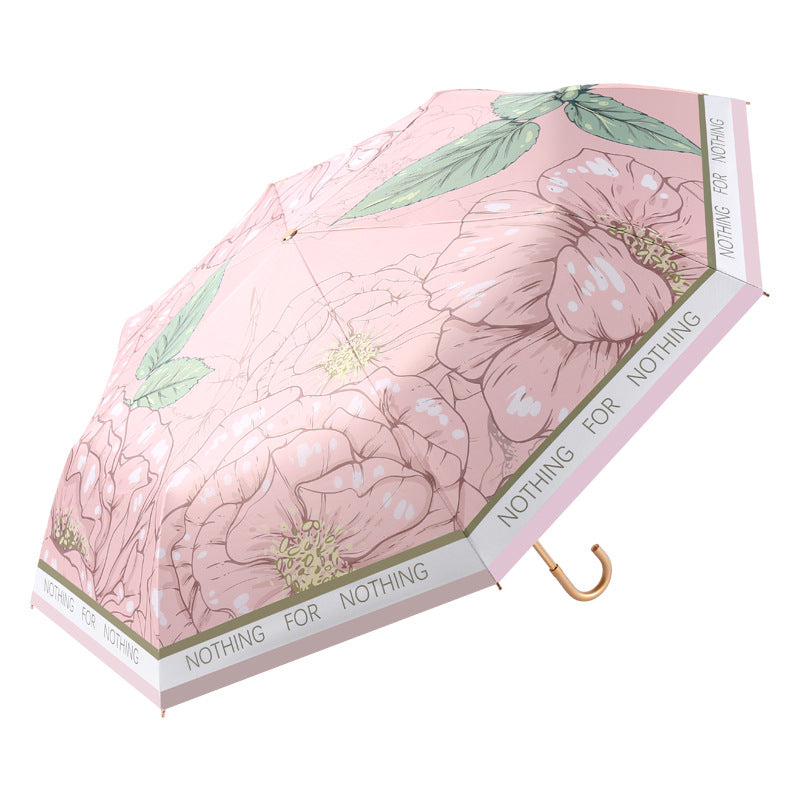 Ladies folding umbrella with fruity cherry design Bowlift