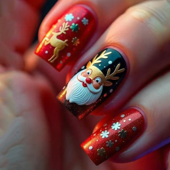 Creative Art Nails with Festive Christmas Design Bowlift