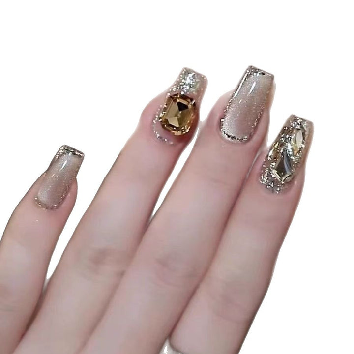 Luxury Crystal-Embellished Press-On Nails Bowlift