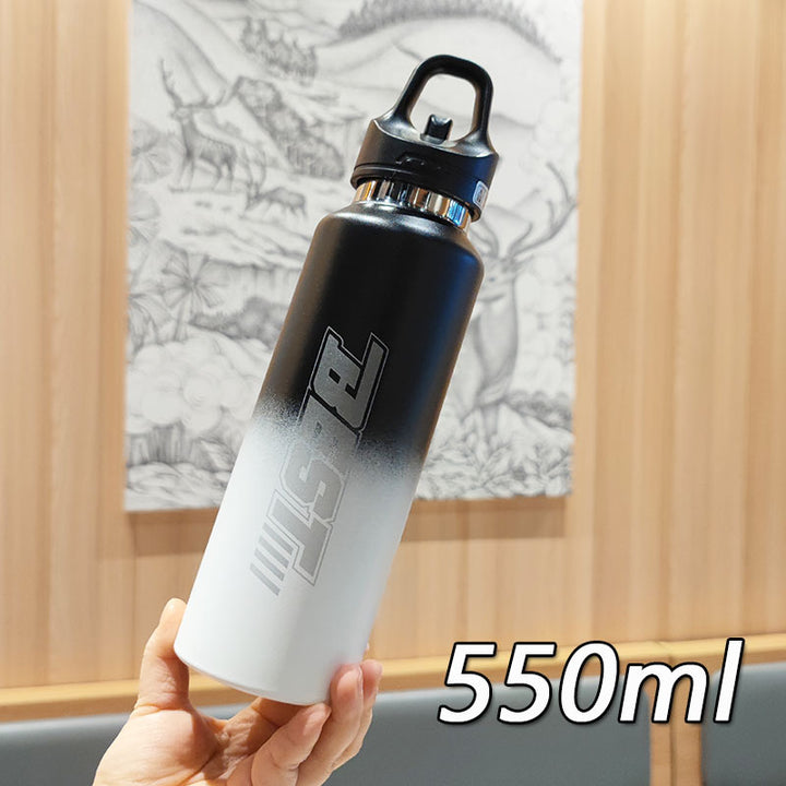Women's sustainable stainless steel water bottle with leak-proof lid and handle Bowlift