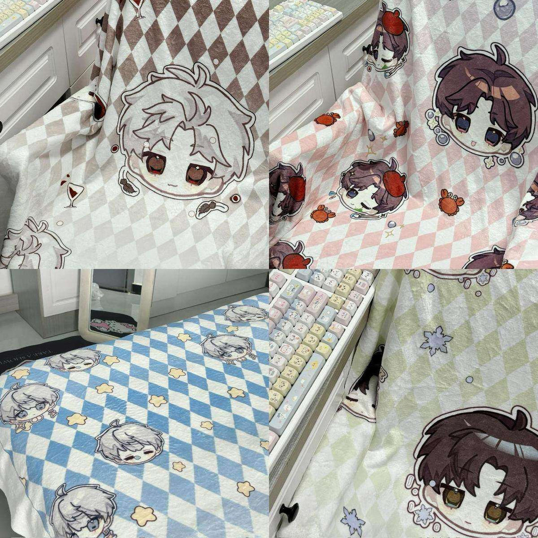 Cartoon Character Print Fleece Throw