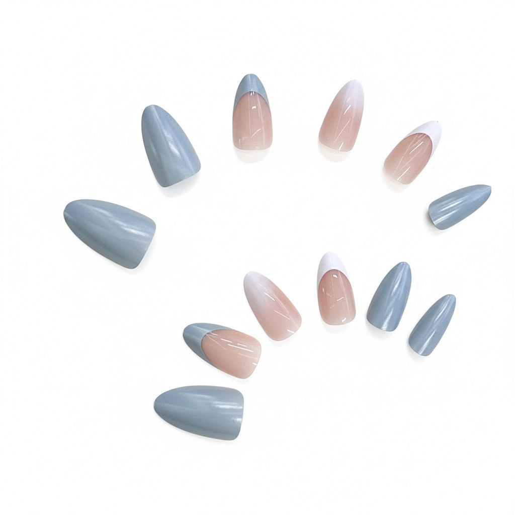 Elegant Ombre Almond-Shaped Press-On Nails Bowlift