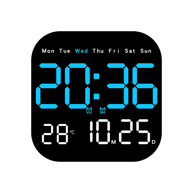Digital Multi-Function Alarm Clock with Temperature and Date Display Bowlift