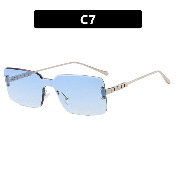 Women's modern rectangular sunglasses with stylish metal frame Bowlift