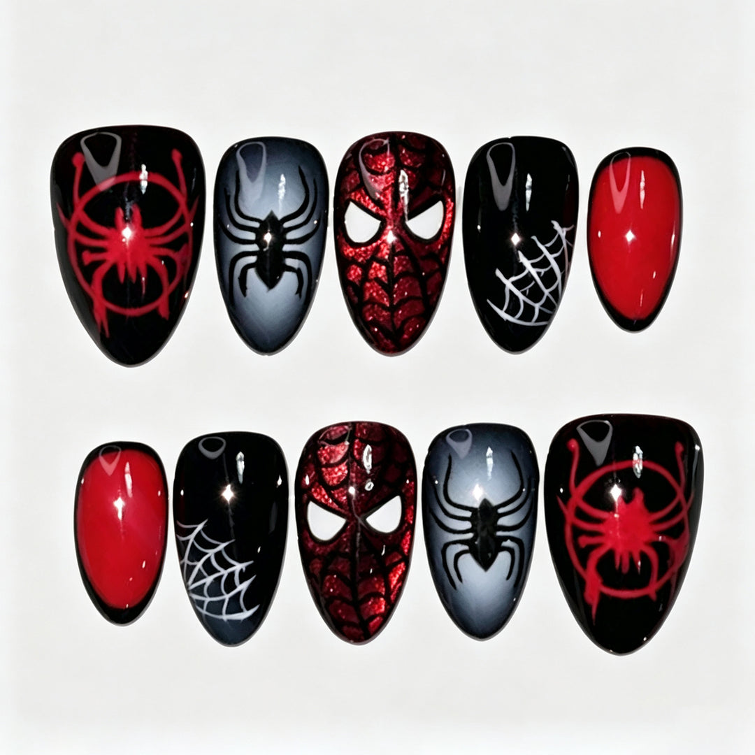 Superhero-Themed Press-On Nail Art Set