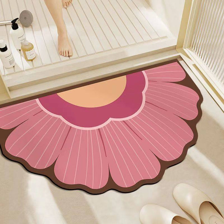 Floral-Shaped Memory Foam Bath Mat