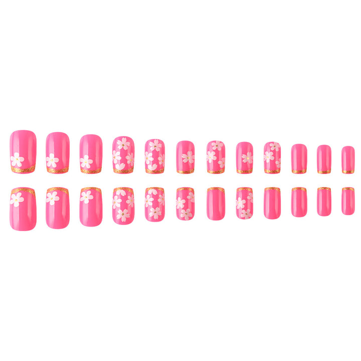 Floral Gel Nail Art Design Bowlift