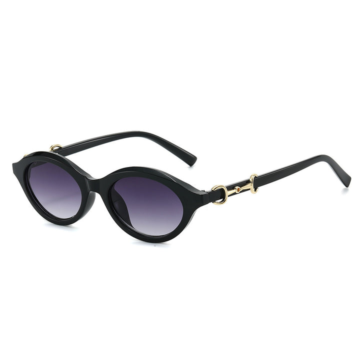 Fashionable Retro Oval Sunglasses Bowlift