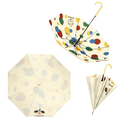 Ladies Foldable Umbrella with Playful Animal Design Bowlift