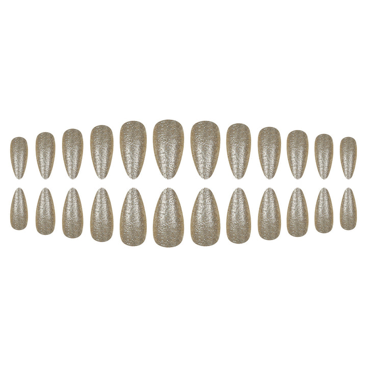 Elegant Glittered Stiletto Press-On Nails Bowlift