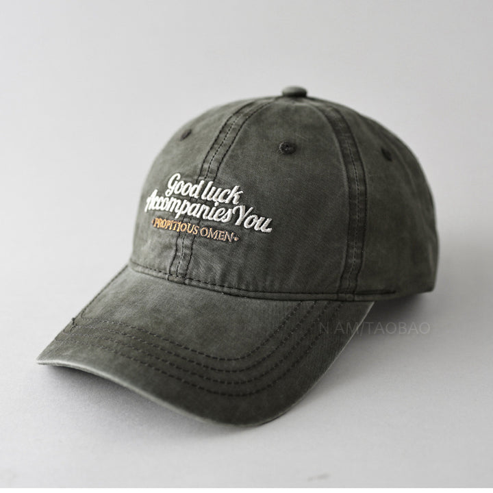 Men's Embroidered Cotton Baseball Cap Bowlift