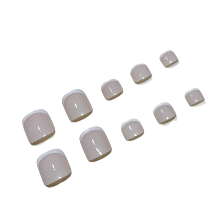 Elegant French Tip Pedicure Kit Bowlift