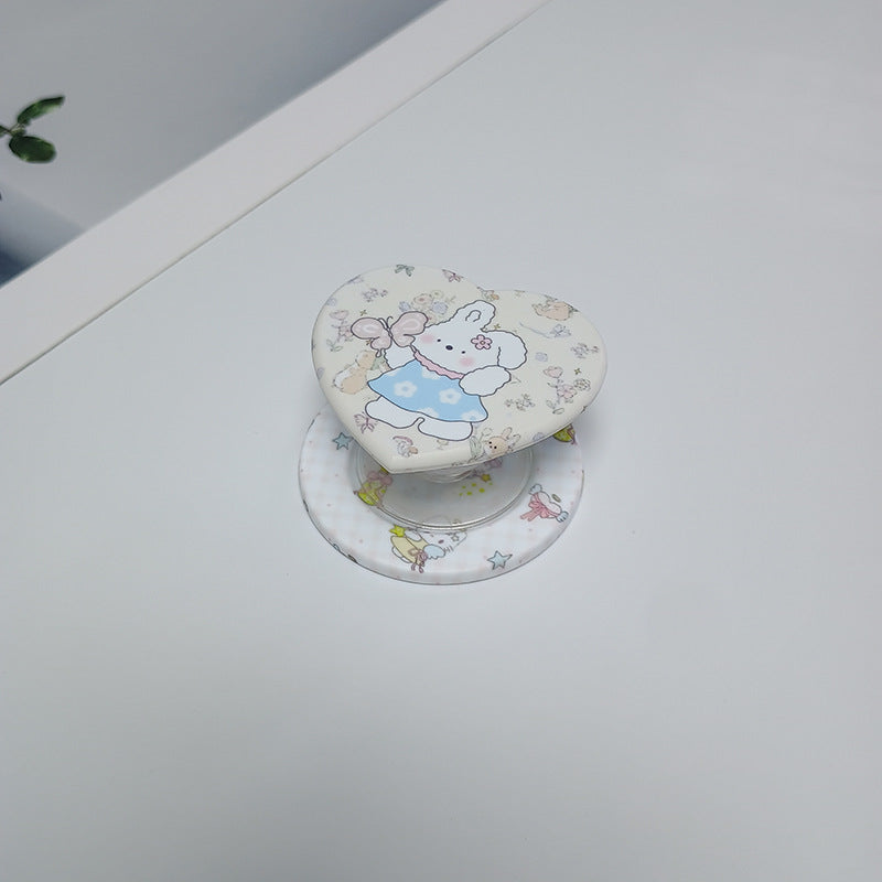 Heart-Shaped Character Phone Grip Bowlift