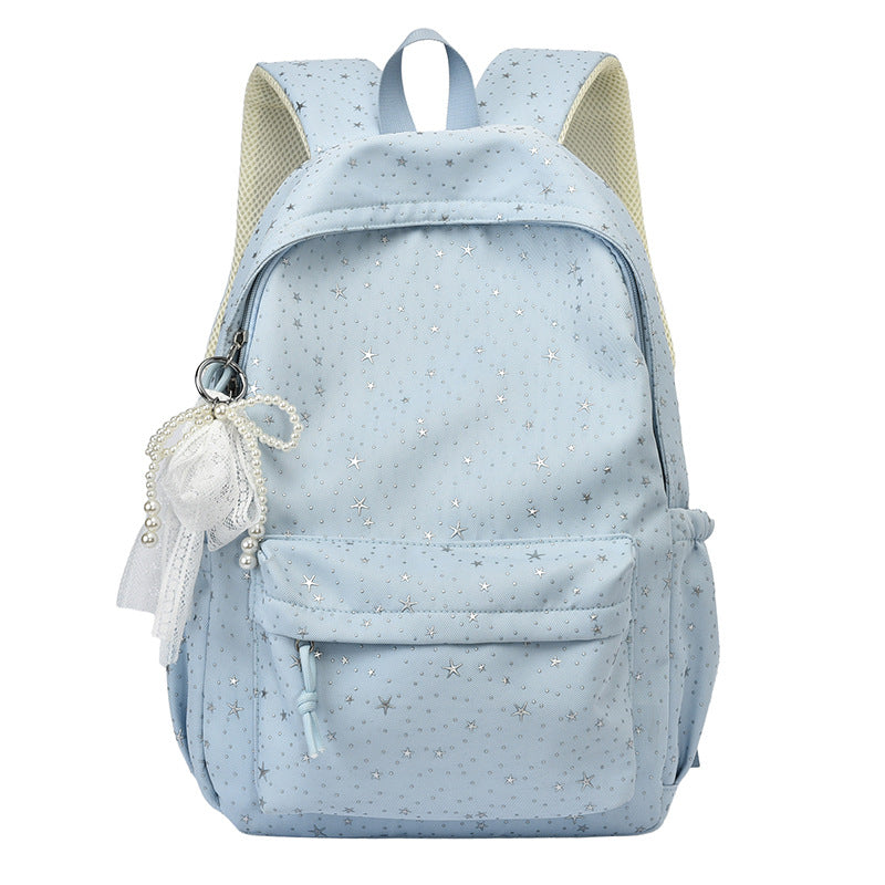 Elegant backpack with glittering stars and practical compartments Bowlift
