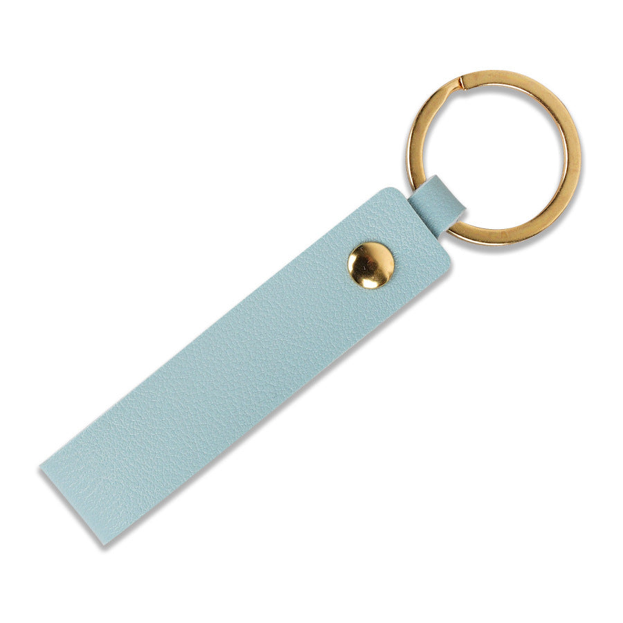 Unisex keychain with stylish faux leather design Bowlift