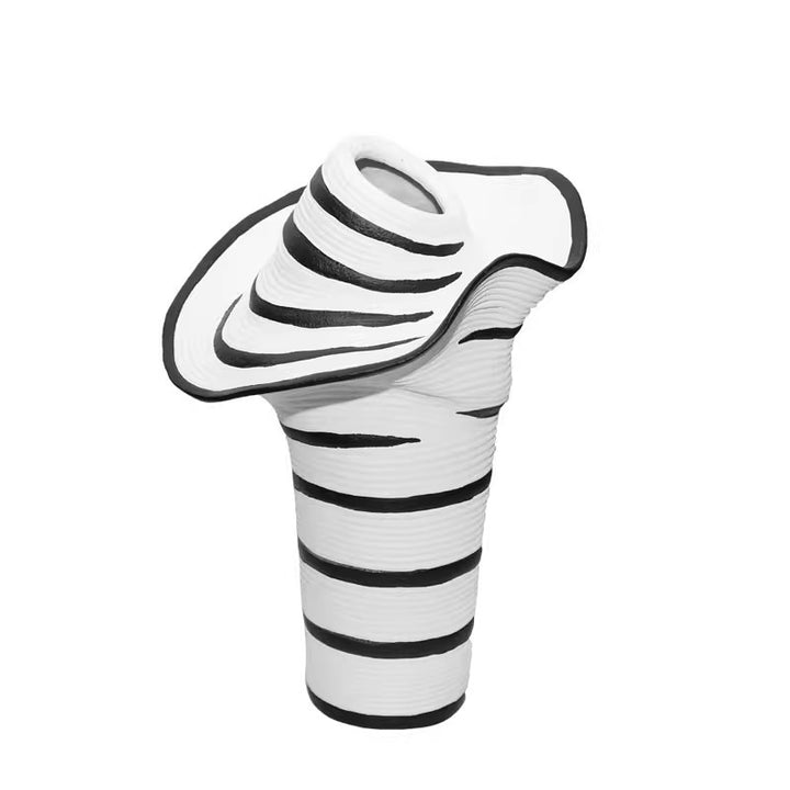 Striped Contemporary Ceramic Sculpture