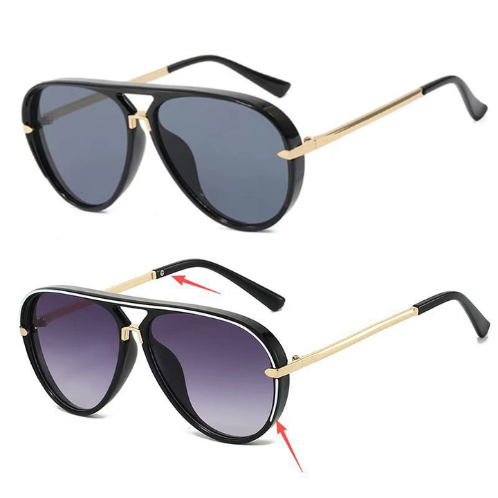 Elegant Aviator Sunglasses with Gold Accents Bowlift