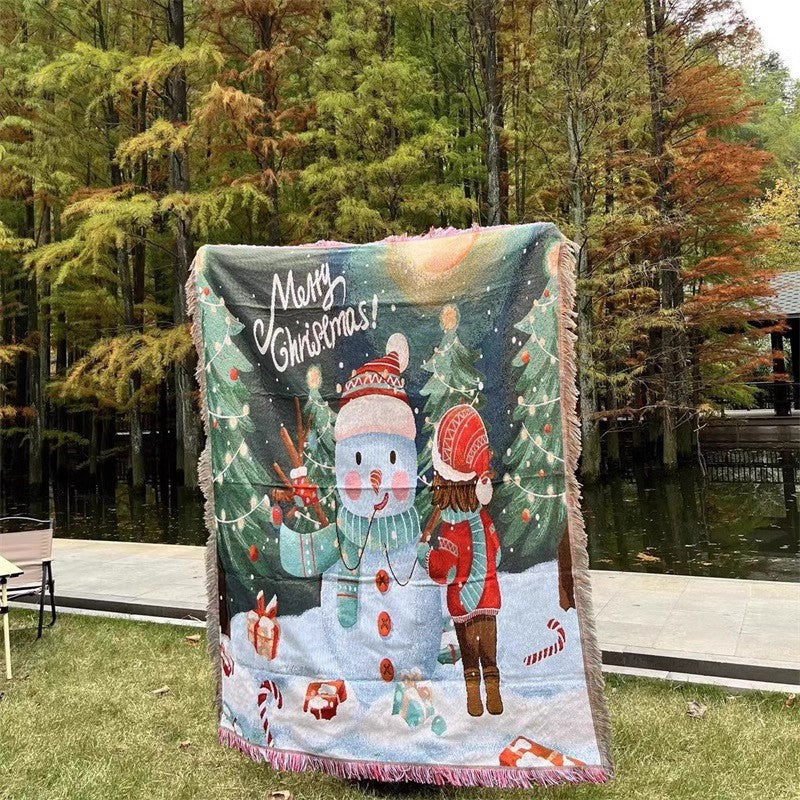 Festive Holiday Themed Throw Blanket