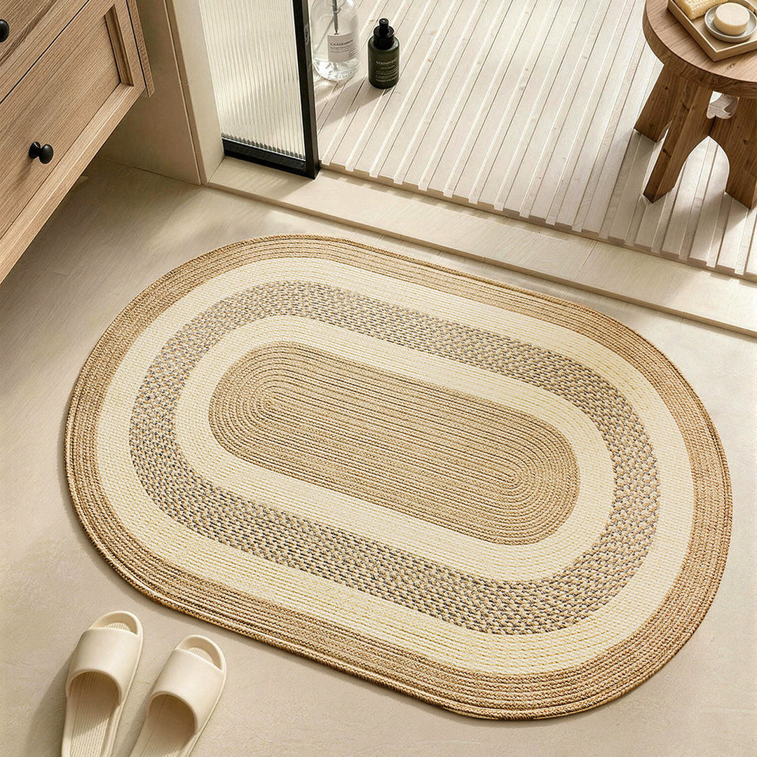 Natural Fiber Bath Rug Bowlift