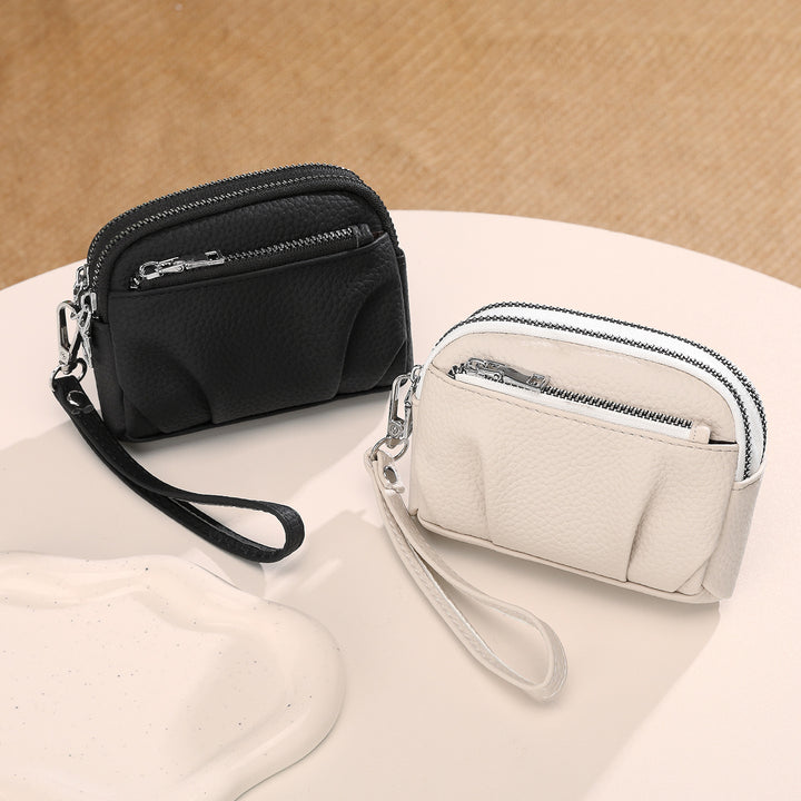 Textured Zip-Around Coin Wallet