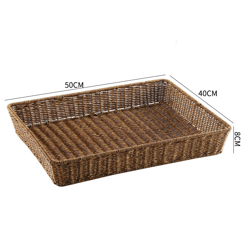 Handwoven Rectangular Storage Tray Bowlift