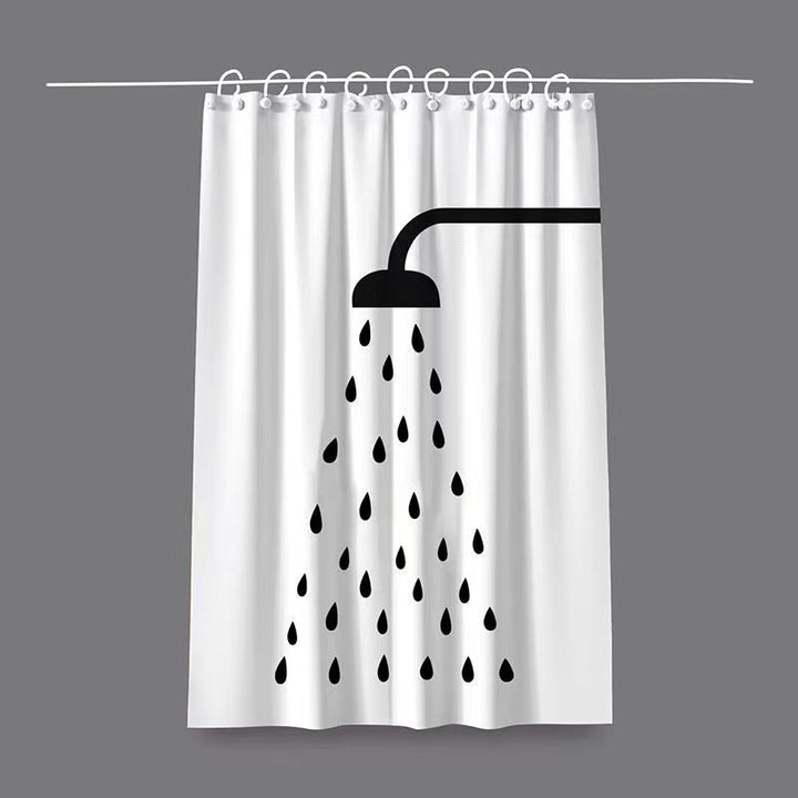 Artistic Cat-Themed Shower Curtain Bowlift