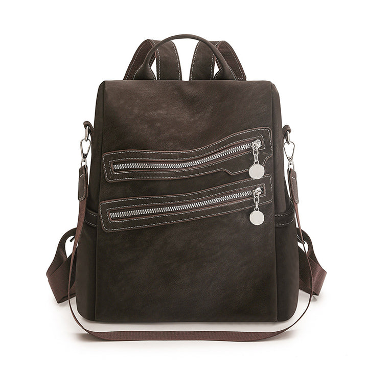 Stylish Multi-Zippered Backpack Bowlift
