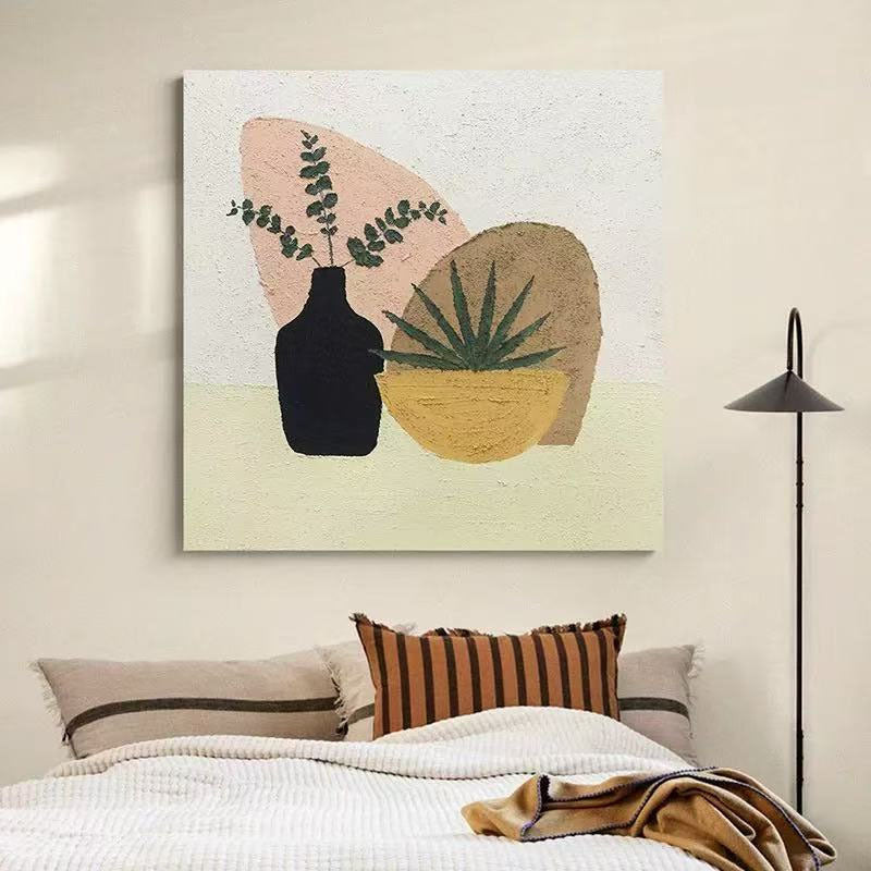 Modern Abstract Plant Illustration Canvas Artwork