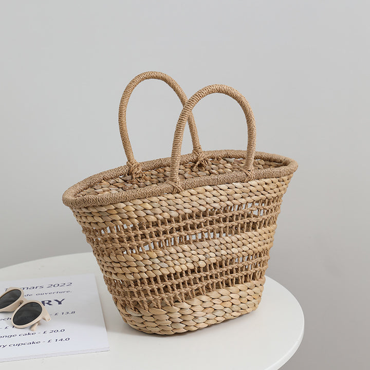 Handmade rattan bag with a removable lining insert Bowlift