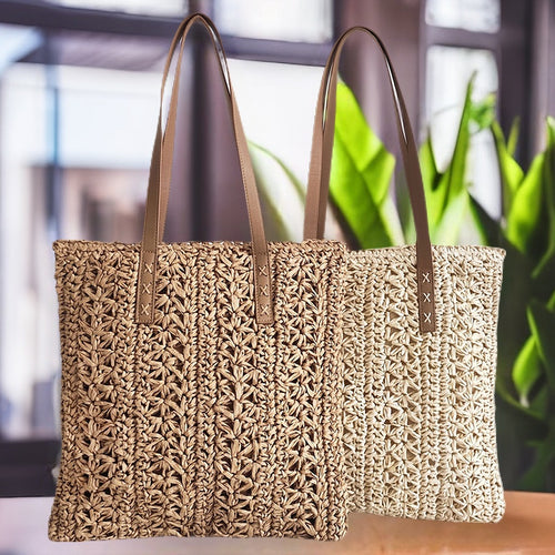 Handcrafted Beach Bag in Modern Macrame Style Bowlift
