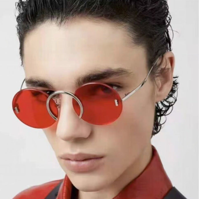 Women's fashionable round sunglasses with innovative metal frame Bowlift