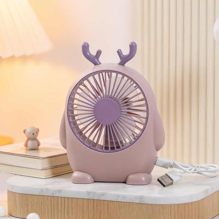 Ladies Portable Table Fan with Innovative Animal Design Bowlift