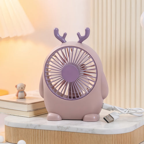 Ladies Portable Table Fan with Innovative Animal Design Bowlift