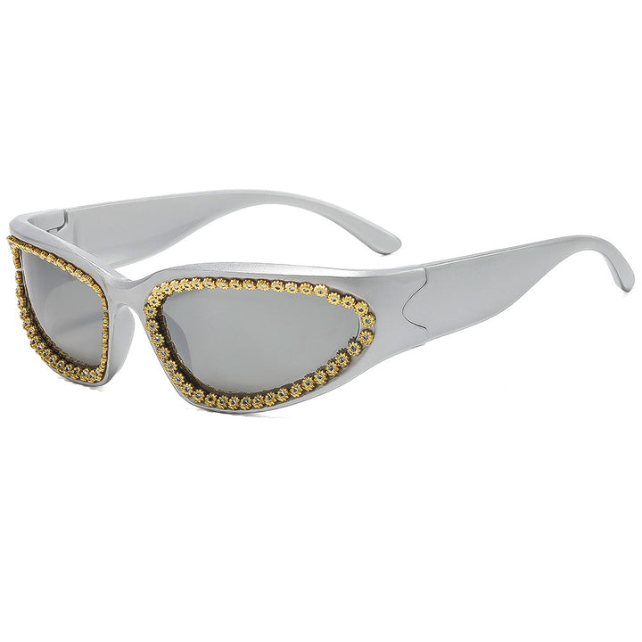Women’s fashionable sunglasses with glamorous crystal frame Bowlift