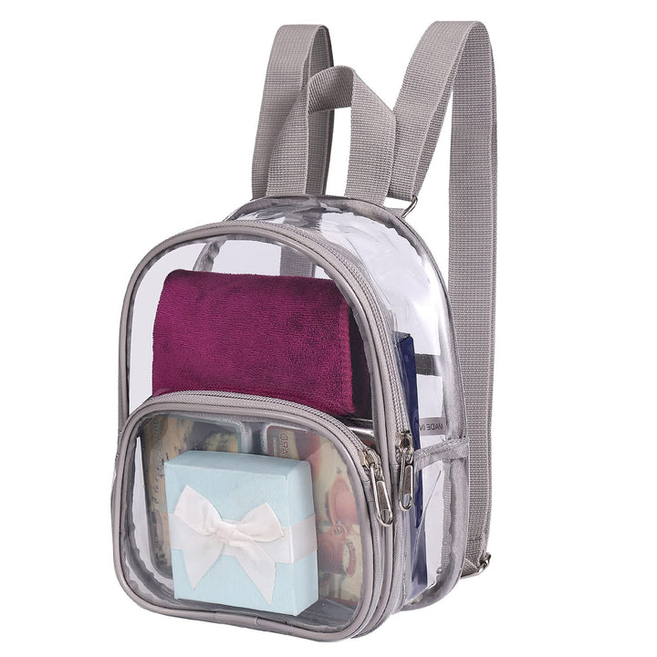 Unisex transparent backpack with multiple compartments Bowlift