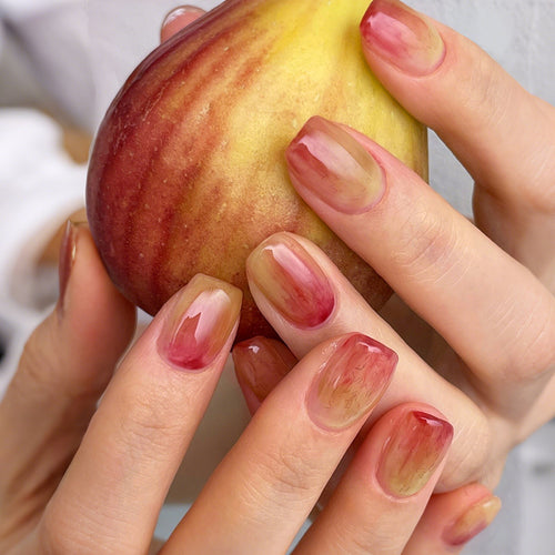 Artificial Nail Set with Elegant Gradient Bowlift