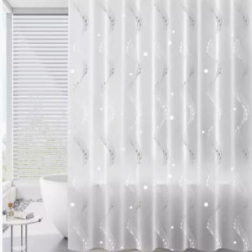 Sheer Textured Shower Curtain Bowlift