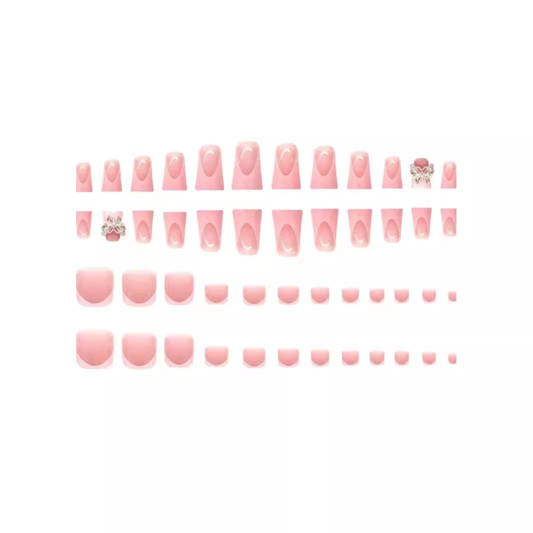 Elegant Acrylic Press-On Nail Art Bowlift