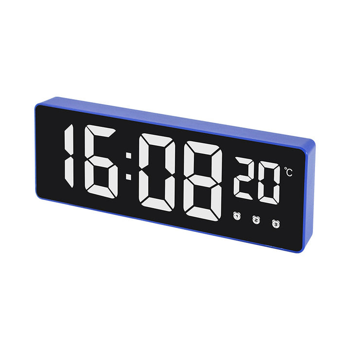 Digital table alarm clock with temperature display and LED display Bowlift