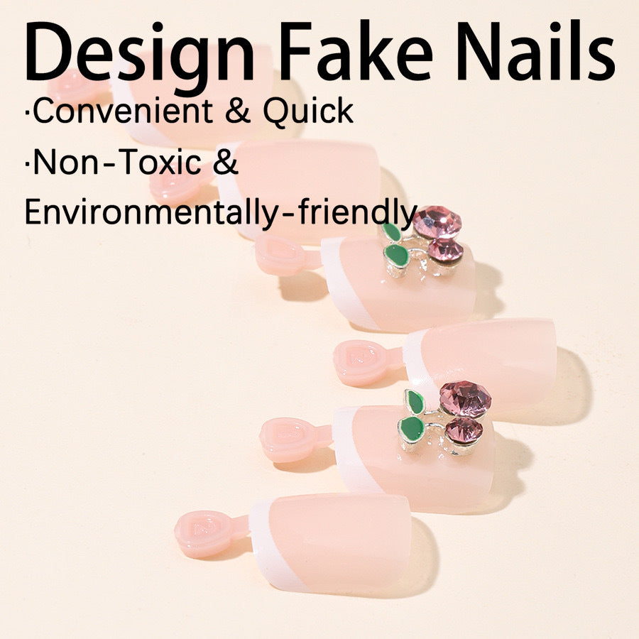 Nail art set with playful floral design Bowlift