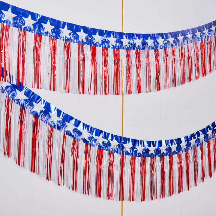 Unisex multi-piece party decoration set with paper fans pom poms bunting garland Bowlift