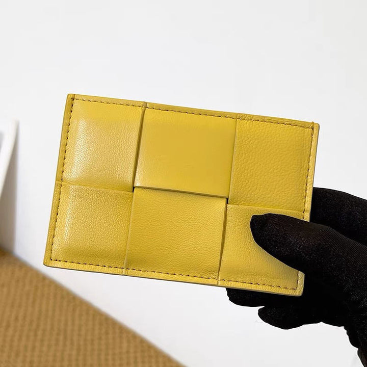 Woven Leather Card Holder Bowlift