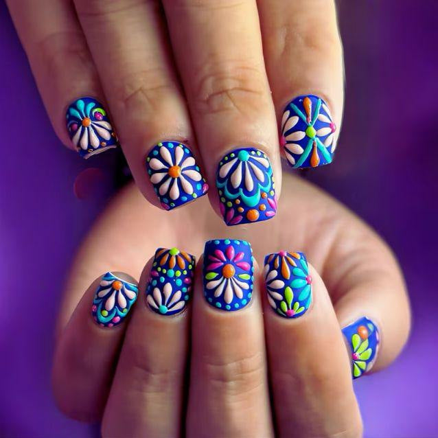 Floral Decorative Nail Art Enhancements Bowlift