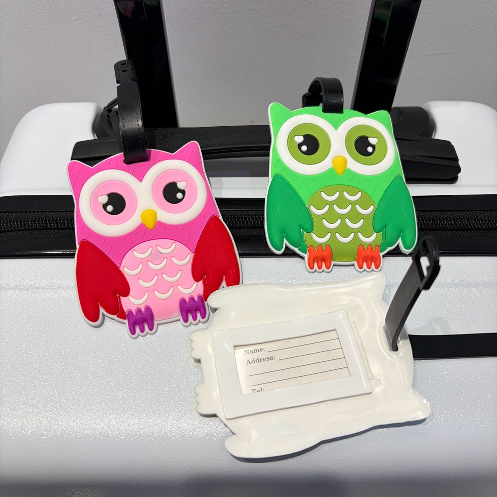 Owl-Themed Luggage Tag Bowlift